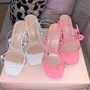 Lace Up Strappy Heels